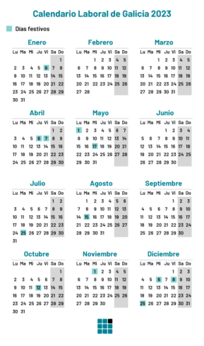 Calendario Laboral 2023 qué días son festivos en Galicia