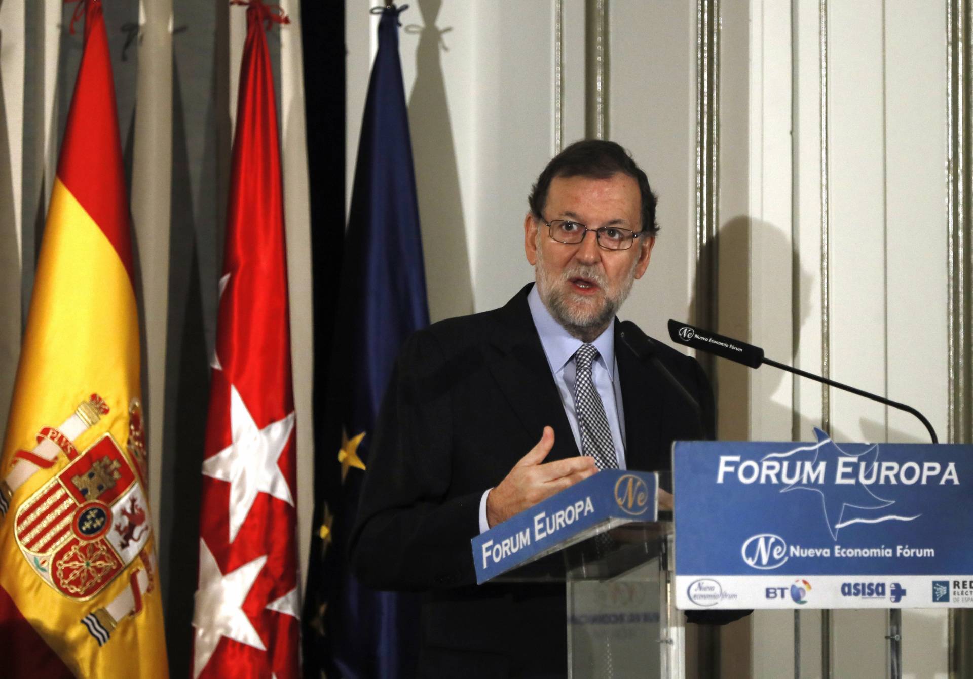 Rajoy, en el desayuno celebrado este lunes en el Fórum Europa.