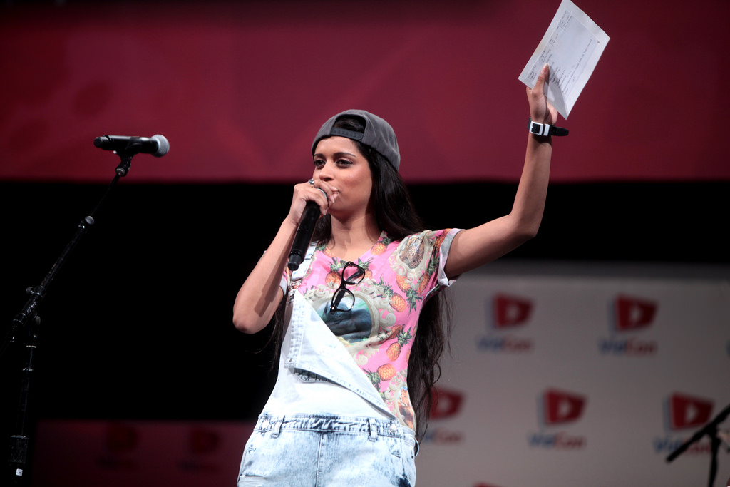 La youtuber Lilly Singh, durante una intervención en una conferencia en California.