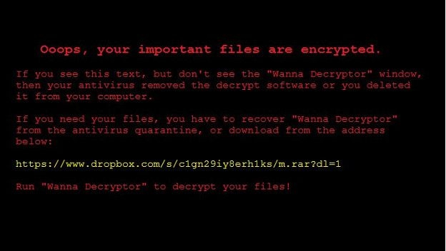 El mensaje de los ciberdelincuentes en un ataque de ransomware.