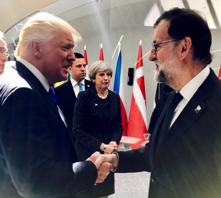 Mariano Rajoy y Donald Trump coinciden por primera vez en la cumbre de la Otan