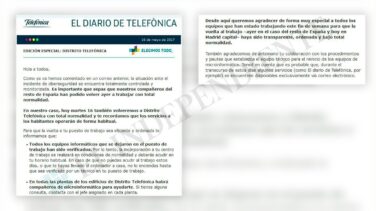 Telefónica no ha verificado ordenadores que sufrieron el ciberataque fuera de sus oficinas