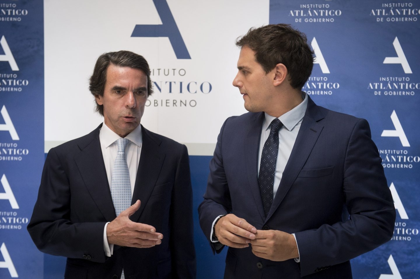 José María Aznar y Albert Rivera, en la clausura de la II Semana Atlántica.