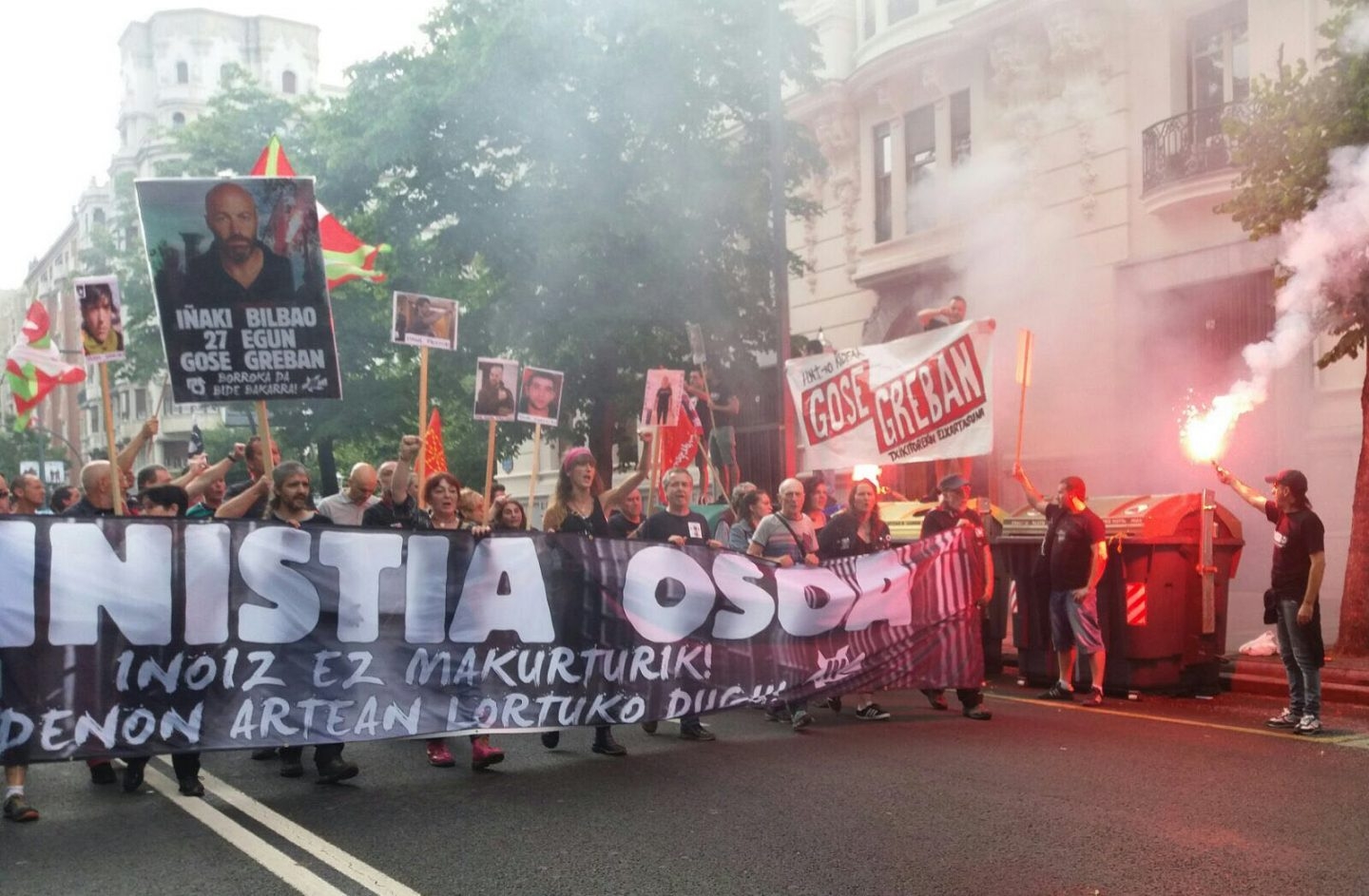 Manifestación en apoyo al preso de ETA, Iñaki Bilbao, celebrada el sábado 24 de junio.