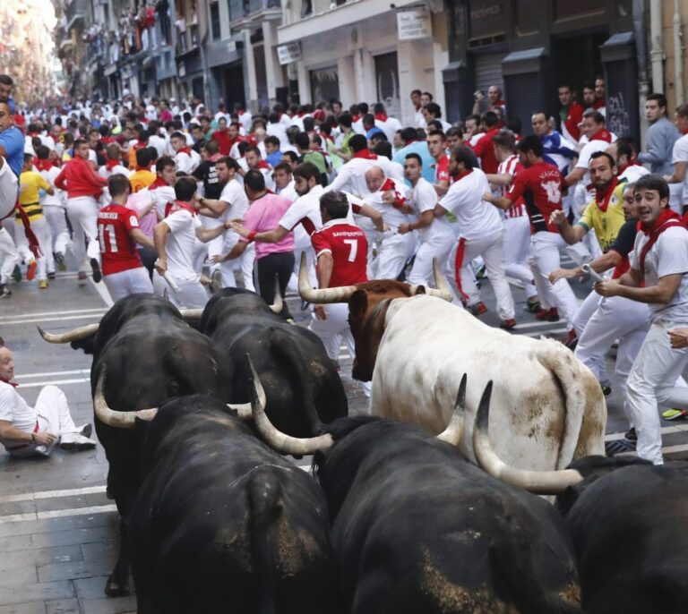 Encierro rápido y limpio de los toros de Victoriano