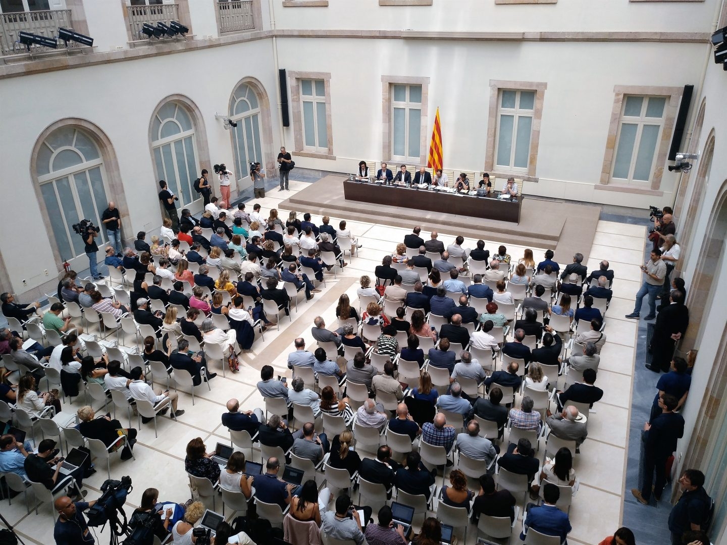 Acto de presentación de la Ley del Referéndum de Autodeterminación de Cataluña.