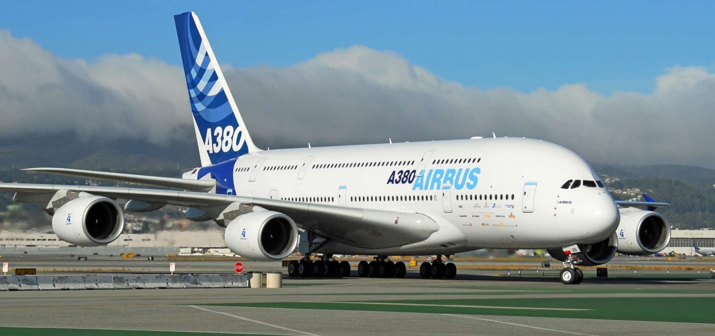 Un avión del modelo Airbus A380.