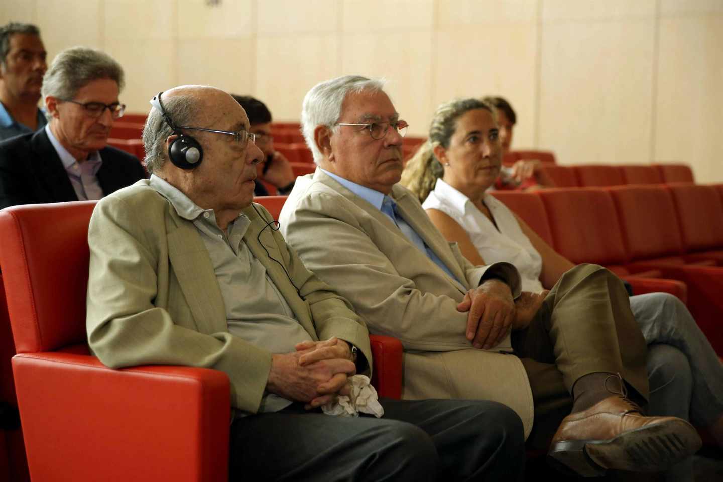 Félix Millet, Jordi Muntull y Gema Muntull en la última sesión del juicio.