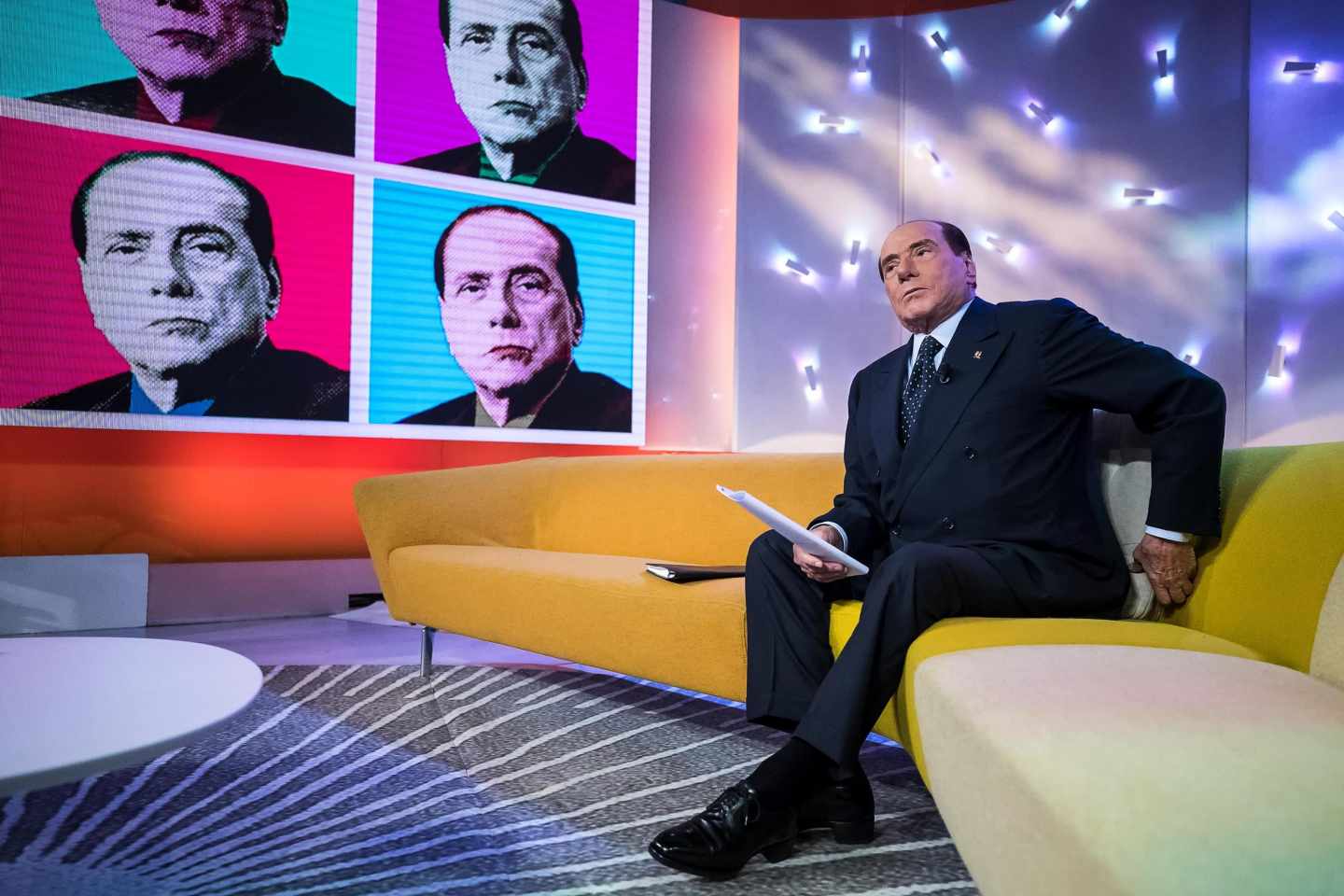 Silvio Berlusconi en un programa de televisión.