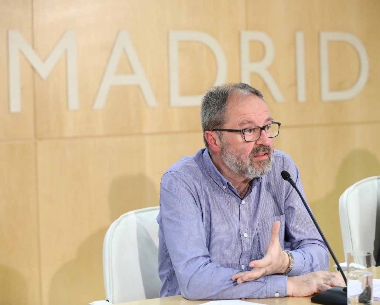 José Javier Barbero, delegado de Seguridad del Ayuntamiento de Madrid, durante la rueda de prensa ofrecida el pasado viernes.
