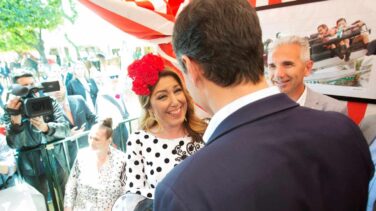 Pedro Sánchez y Susana Díaz se reencuentran en la Feria