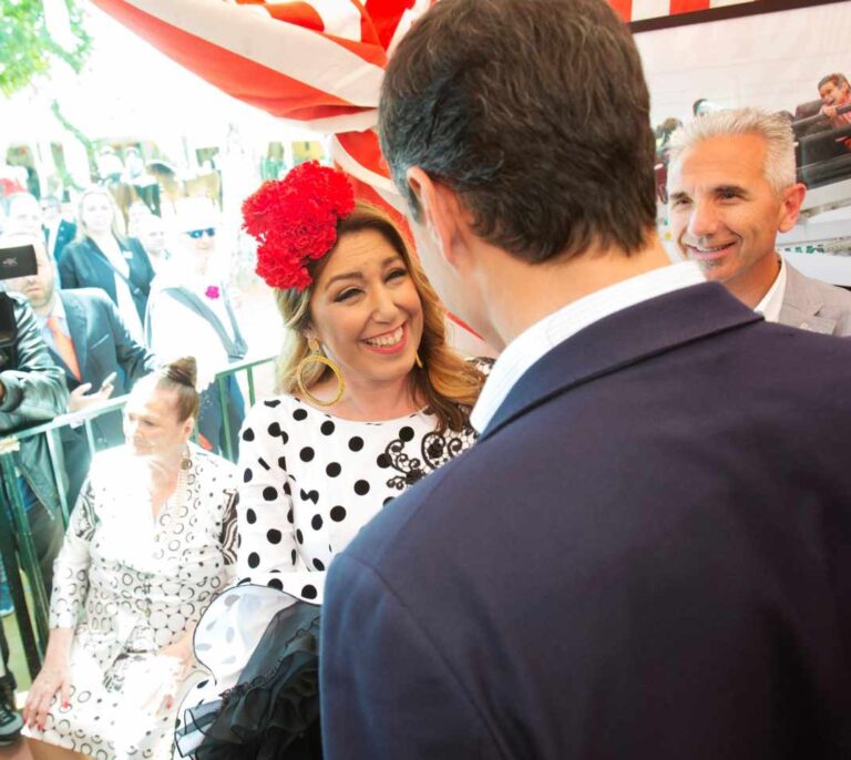 Pedro Sánchez y Susana Díaz se reencuentran en la Feria