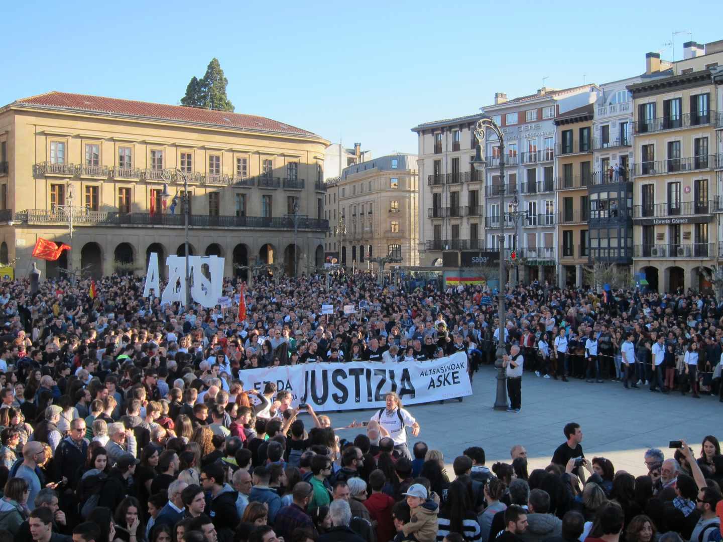 Manifestación en Pamplona por los agresores de Alsasua.