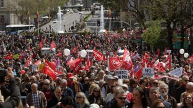 El feminismo protagoniza una tibia manifestación del 1º de Mayo en Madrid