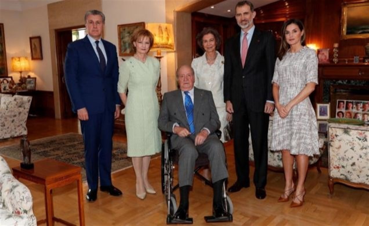 La Reina Sofía, el Rey Juan Carlos, el Rey Felipe y la Reina Letizia.