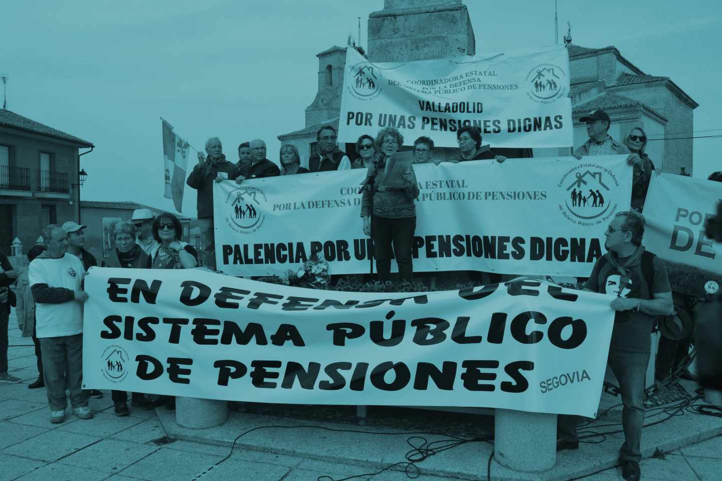 Manifestación a favor de la mejora de las pensiones.