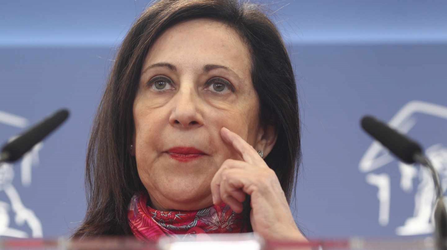 Margarita Robles, en una comparecencia pública en el Congreso de los Diputados.