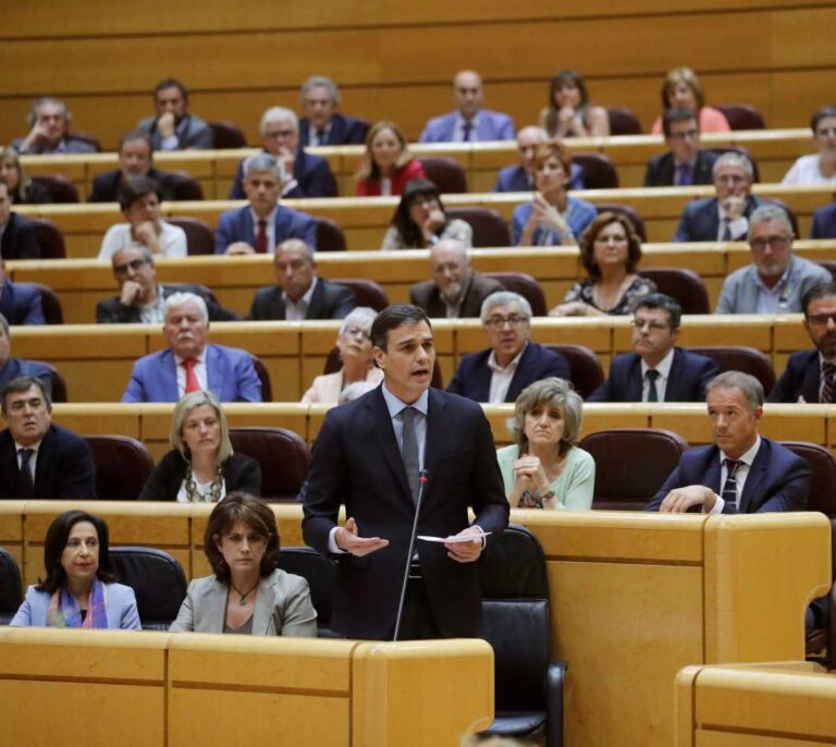 Sánchez se estrena en el Senado culpando al PP del independentismo y pidiéndole lealtad