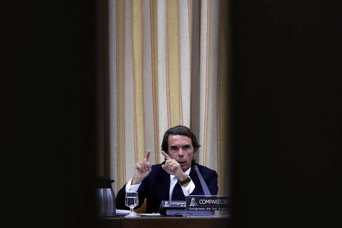 José María Aznar, en su comparecencia en el Congreso de los Diputados.