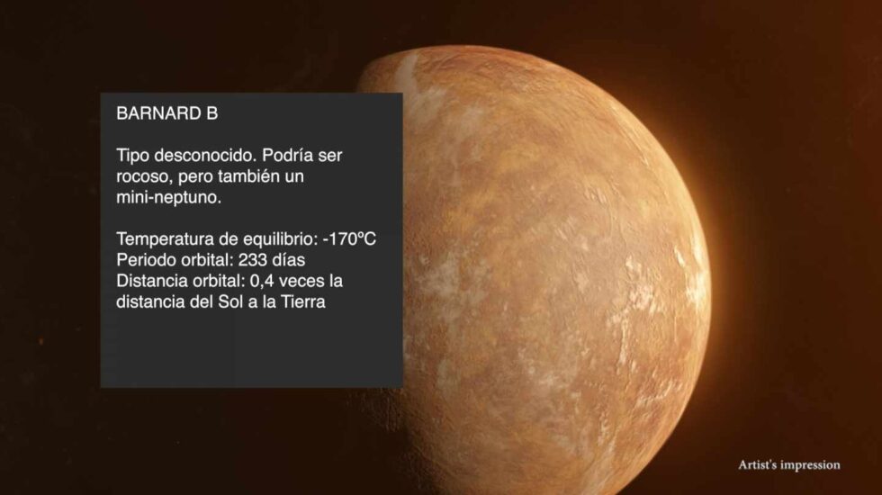 Recreación del planeta Barnard B