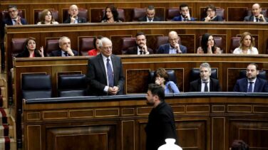El momento en que Borrell acusa al diputado de ERC de escupir en el Congreso