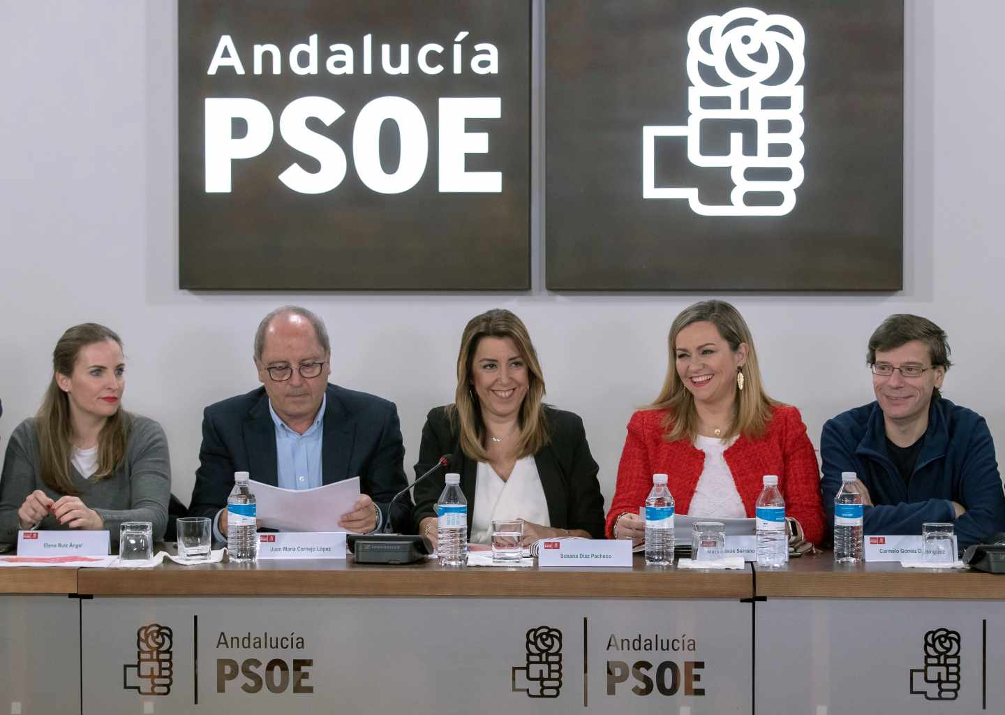 Susana Díaz preside la Ejecutiva del PSOE andaluz.