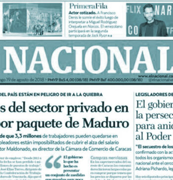 Hoy deja de publicarse la edición en papel de El Nacional de [...]