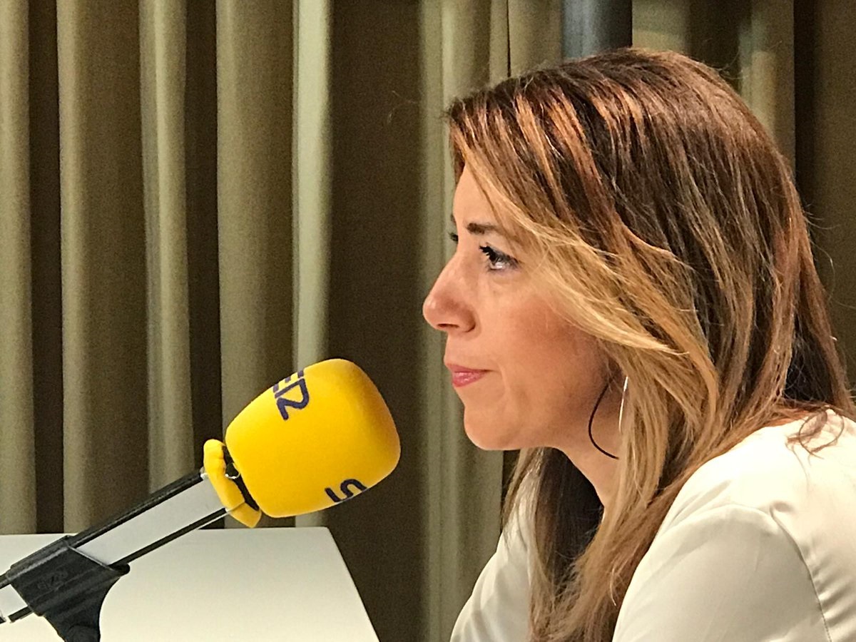 Susana Díaz, en una entrevista en la Cadena SER.