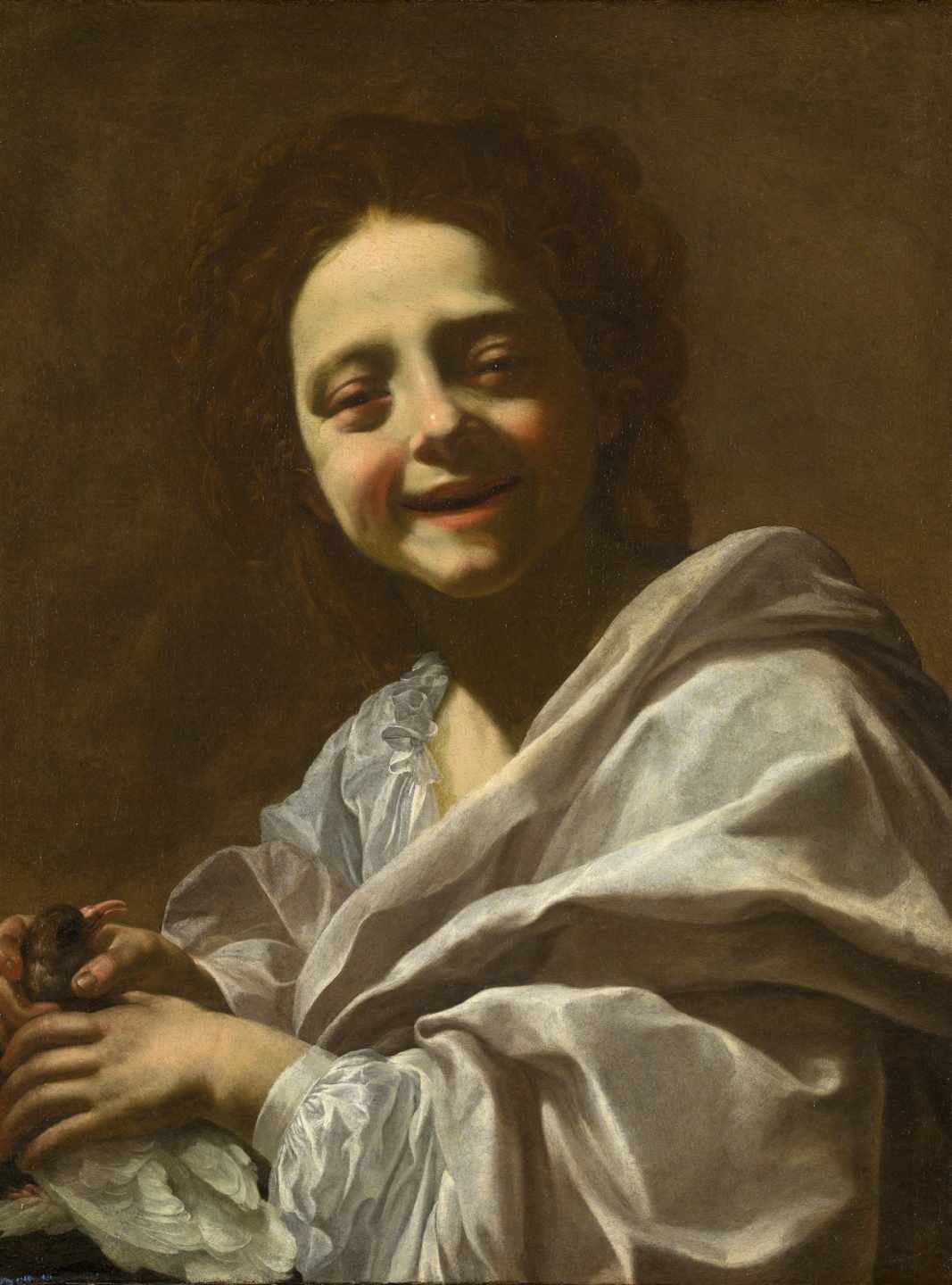 'Retrato de niña con paloma', de Simon Voue.