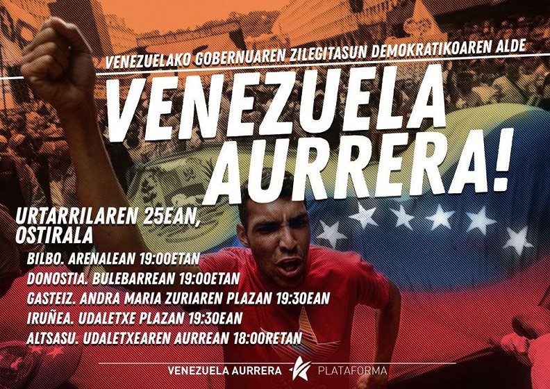 La izquierda abertzale convoca movilizaciones en apoyo a Maduro