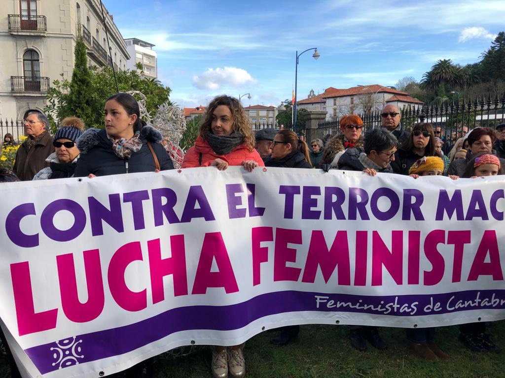 Manifestación en contra de la primera víctima de violencia machista de 2019.