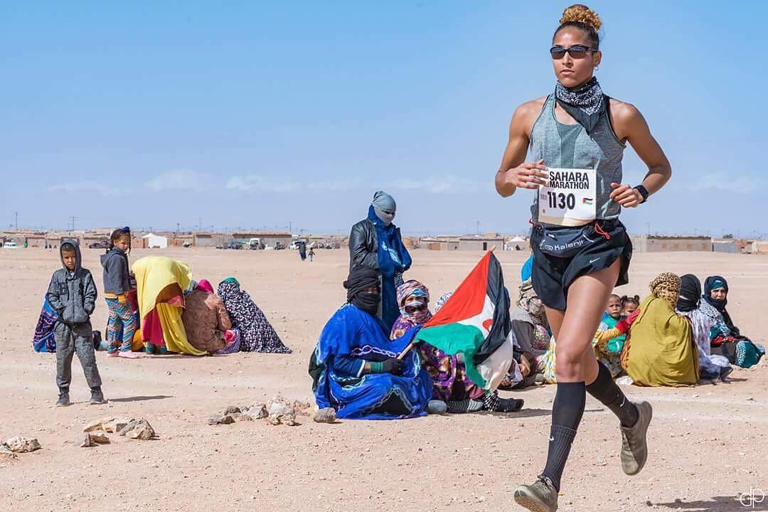 Inmaculada Zanoguera, disputado la pasada edición del 'Sahara Maratón'.