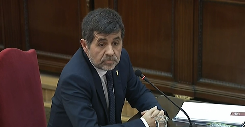 Jordi Sánchez, durante el juicio del procés.