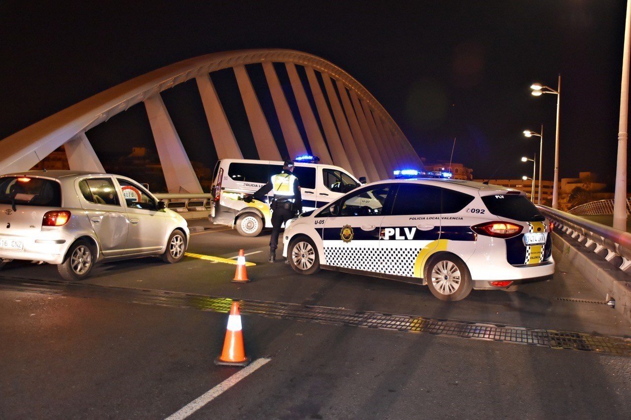 Control de la Policía Local en Valencia