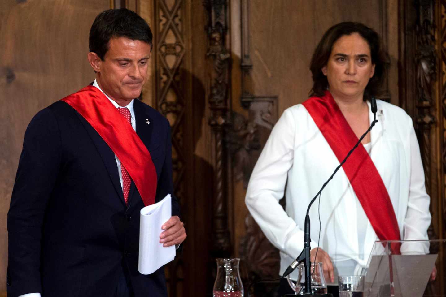 Manuel Valls y Ada Colau.