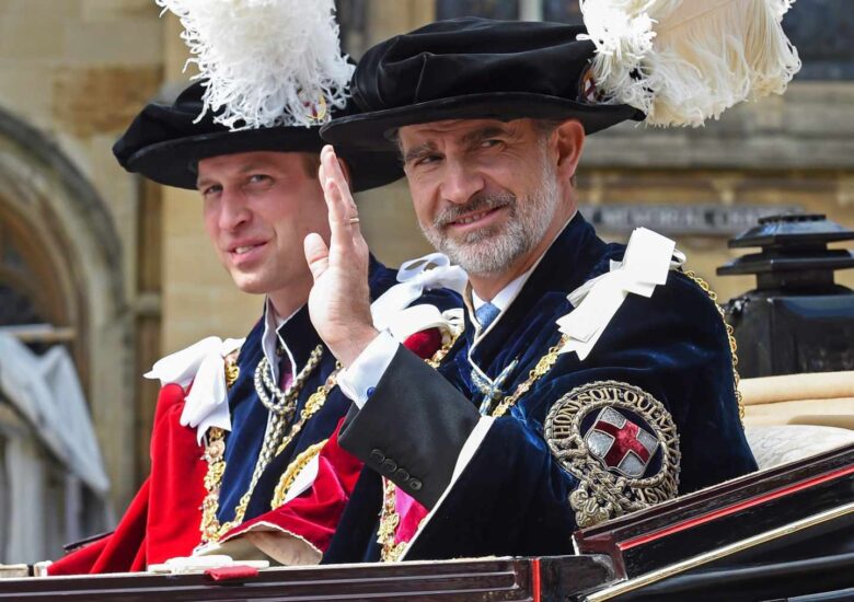 El rey Felipe VI, junto al príncipe Guillermo de Inglaterra.