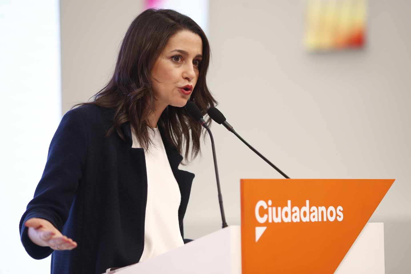 Inés Arrimadas, tras la Ejecutiva de Ciudadanos.