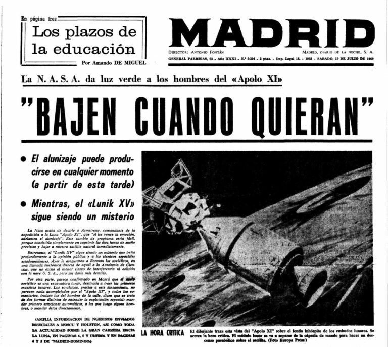 "Bajen cuando quieran": así se informó en España de la llegada a la Luna