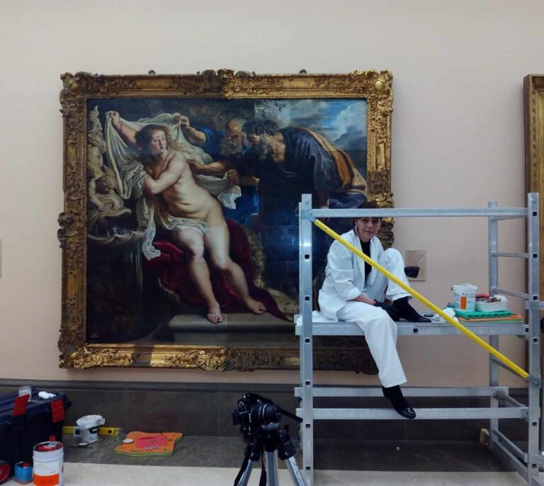 'Susana y los viejos', el Rubens restaurado desde el andamio