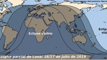 Así será el eclipse lunar que será visible desde España el 16 de julio