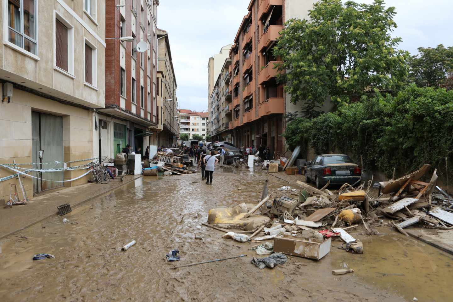 Una de las zonas afectadas por la inundaciones.
