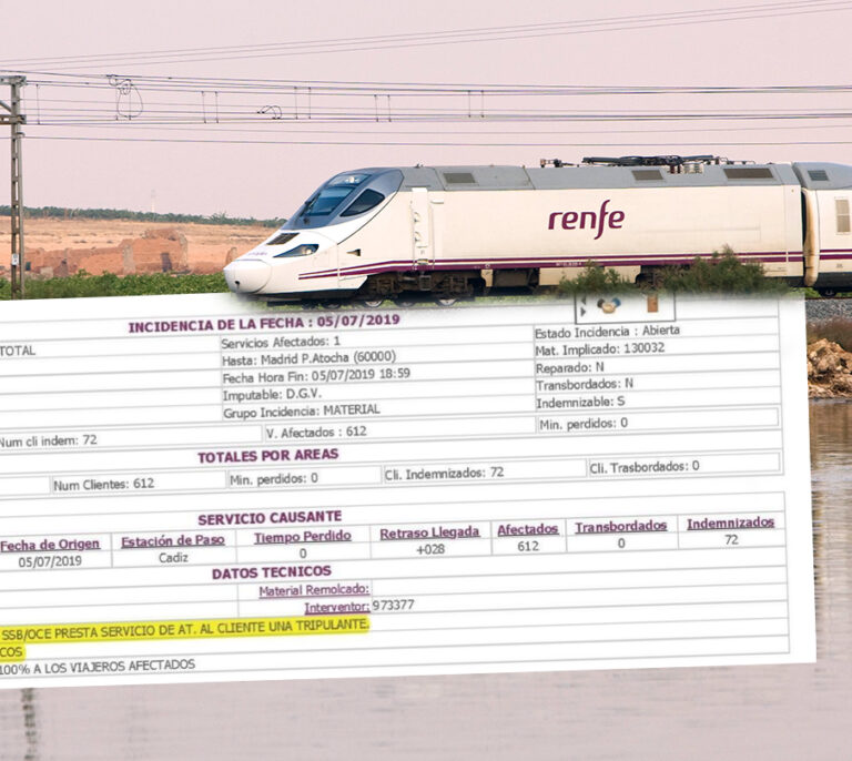 Renfe ofrece "aguas y refrescos" al no tener interventor que repare el aire acondicionado