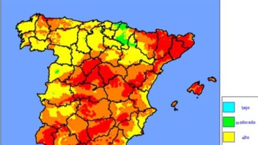 Tres cuartas partes de España estarán mañana en riesgo elevado de incendios