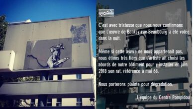 Roban un Banksy del Pompidou de París