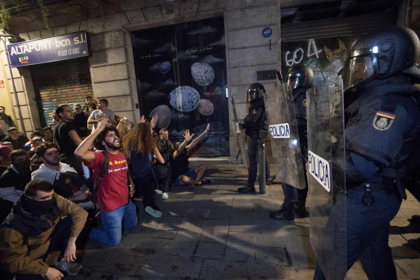 La primera jornada de protestas se salda con 131 heridos en Cataluña