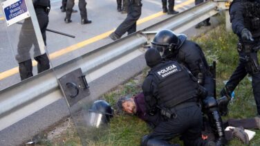 Un radical se abalanza sobre un mosso cuando le intentaban detener huyendo campo a través