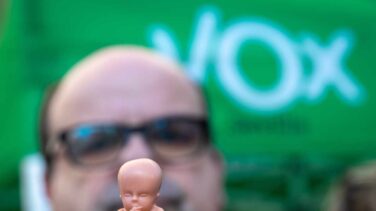 Vox reparte muñecos de fetos en un acto en Sevilla contra el aborto