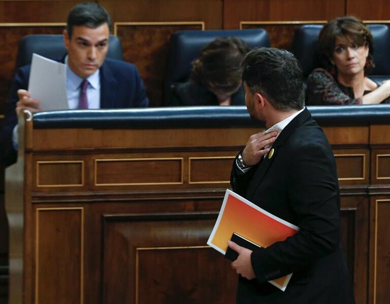 Rufian confía en Iglesias para "atornillar" al PSOE a la Mesa de Cataluña antes de los presupuestos