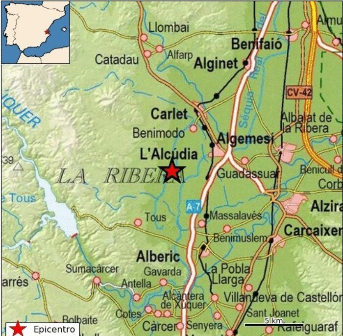 Registrado un terremoto de magnitud 3 al oeste de Higueras (Castellón)