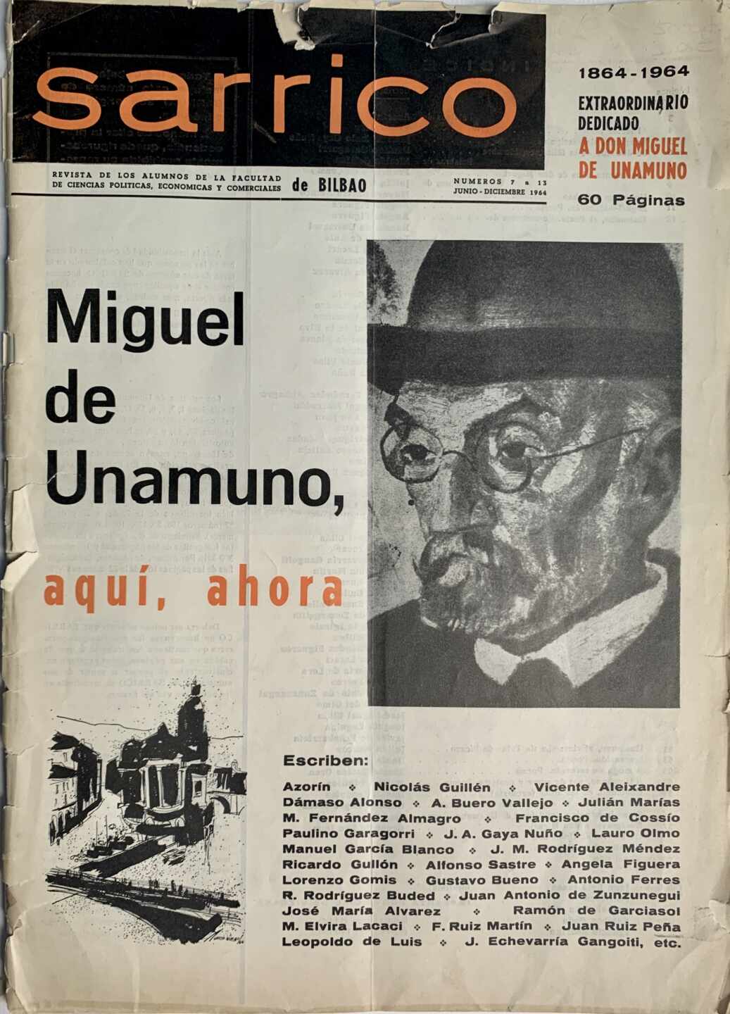 Homenaje a Unamuno de la revista 'Sarrico'.